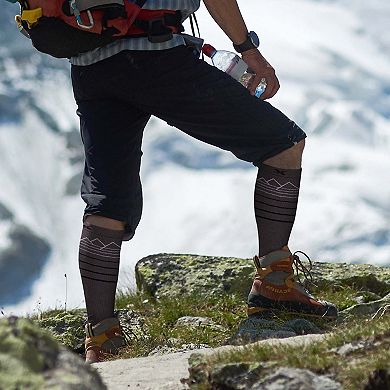 Merino Wool Compression Boot Socks - Winter, Hiking, Skiing - Light Colors - 3 Pack