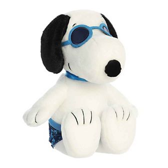 Aurora Medium White Peanuts 12" Surfer Snoopy Adorable Stuffed Animal