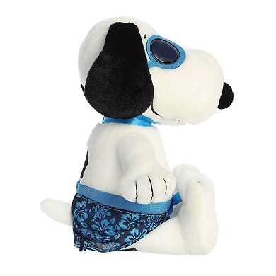 Aurora Medium White Peanuts 12" Surfer Snoopy Adorable Stuffed Animal