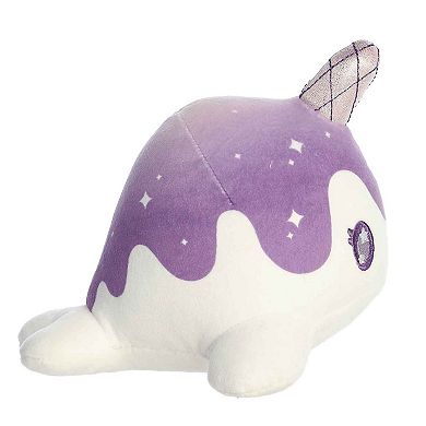 Aurora Small Amethyst Tasty Peach 7" Crystal Nomwhal Enchanting Stuffed Animal