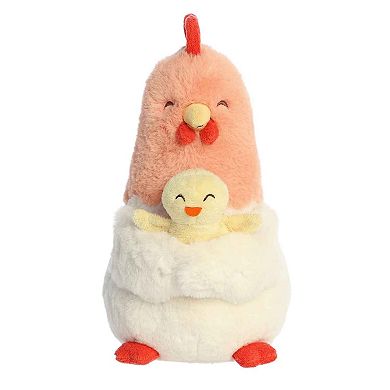 ebba Medium Multicolor Snuggawugs 11" Cluck Chicken & Cheepy Chick Baby Stuffed Animal