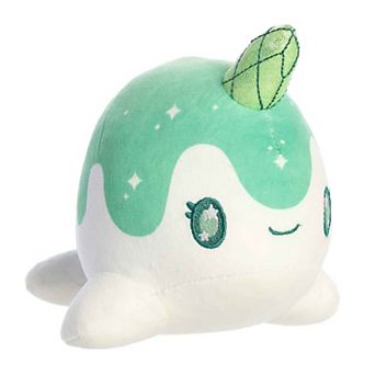 Aurora Small Emerald Tasty Peach 7" Crystal Nomwhal Enchanting Stuffed Animal
