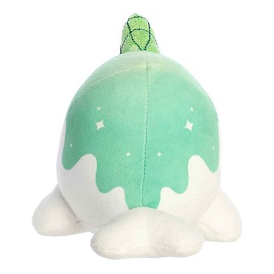 Aurora Small Emerald Tasty Peach 7" Crystal Nomwhal Enchanting Stuffed Animal