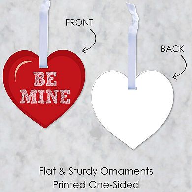 Big Dot of Happiness Conversation Hearts - Valentine's Day Decorations - Tree Ornaments - Set of 12