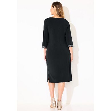 Catherines Women's Plus Size Stud Accent Shift Dress