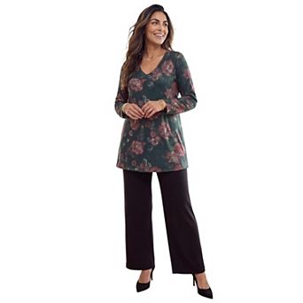 Catherines Women's Plus Size Flocked Mesh Tunic