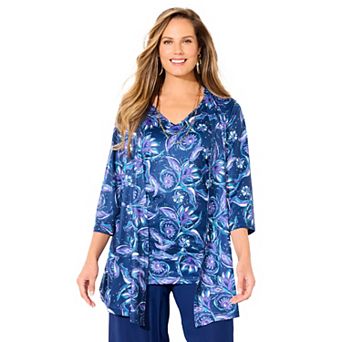 Catherines Women's Plus Size Disco Dot Duet Top