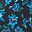 Black Blue Floral