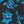 Black Blue Floral