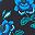 Black Blue Floral