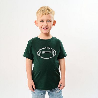 Football Game Day Toddler Short Sleeve Graphic Tee