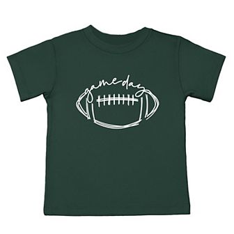 Football Game Day Toddler Short Sleeve Graphic Tee
