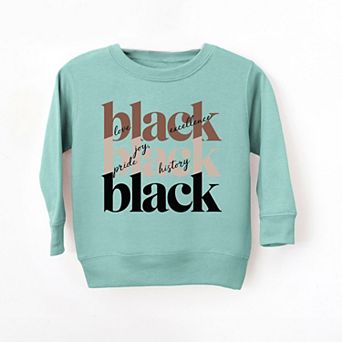 Black History Stacked Toddler Graphic Sweatshirt