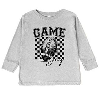 Retro Football Game Day Youth Long Sleeve Graphic Tee