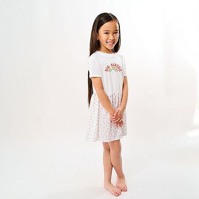 Big Sister Stacked Curved Toddler Girl Dress