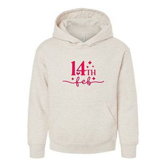14th Feb Stars Raised Print Youth Graphic Hoodie