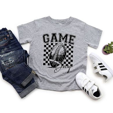 Retro Football Game Day Toddler Short Sleeve Graphic Tee