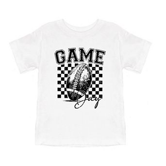 Retro Football Game Day Toddler Short Sleeve Graphic Tee