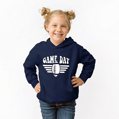 Football Game Day Stripes Toddler Graphic Hoodie