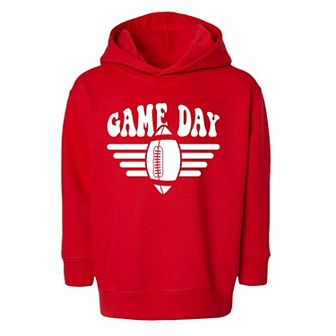 Football Game Day Stripes Toddler Graphic Hoodie
