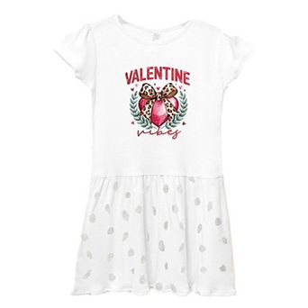 Coquette Valentine Vibes Toddler Girl Dress