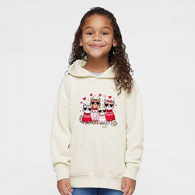 Valentine Kittens Toddler Graphic Hoodie