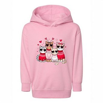 Valentine Kittens Toddler Graphic Hoodie