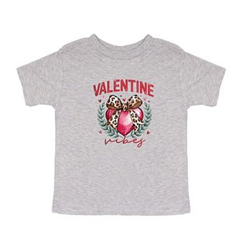 Coquette Valentine Vibes Toddler Short Sleeve Graphic Tee