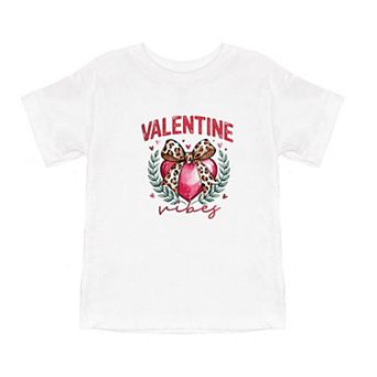 Coquette Valentine Vibes Toddler Short Sleeve Graphic Tee