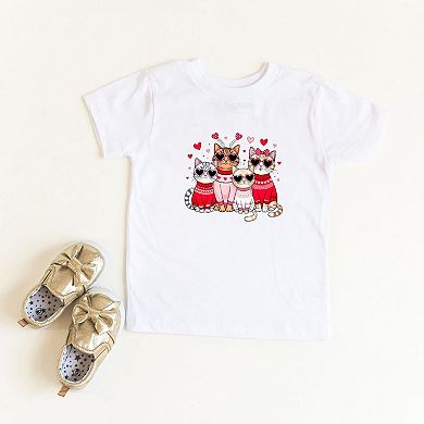 Valentine Kittens Youth Short Sleeve Graphic Tee