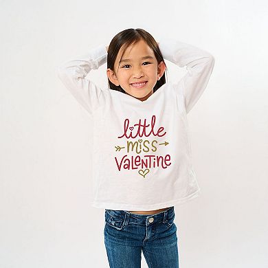 Little Miss Valentine Toddler Long Sleeve Graphic Tee
