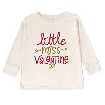 Little Miss Valentine Toddler Long Sleeve Graphic Tee
