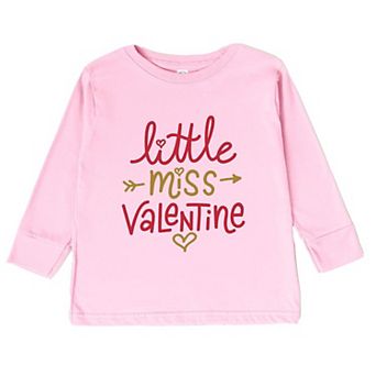 Little Miss Valentine Toddler Long Sleeve Graphic Tee