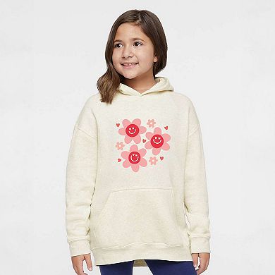 Hippy Flower Valentine Youth Graphic Hoodie