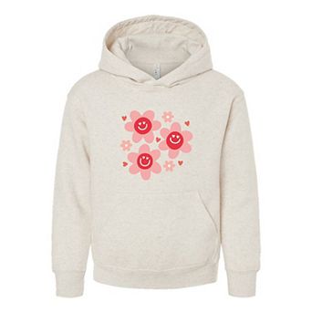 Hippy Flower Valentine Youth Graphic Hoodie