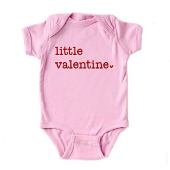 Little Valentine Raised Print Baby Bodysuit