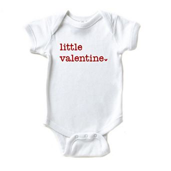 Little Valentine Raised Print Baby Bodysuit