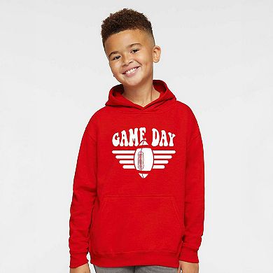 Football Game Day Stripes Youth Graphic Hoodie