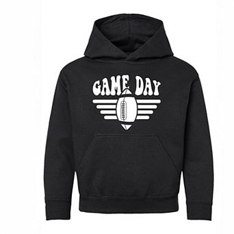 Football Game Day Stripes Youth Graphic Hoodie