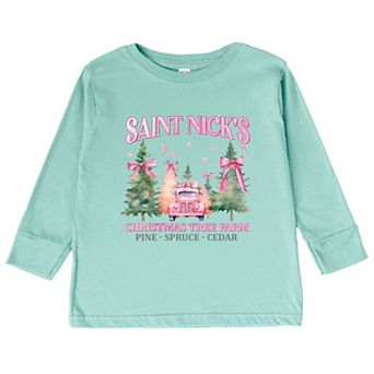 Coquette St. Nick's Tree Farm Toddler Long Sleeve Graphic Tee