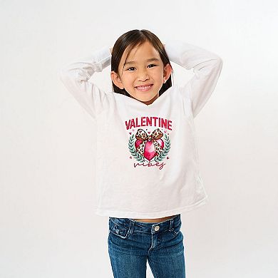 Coquette Valentine Vibes Toddler Long Sleeve Graphic Tee