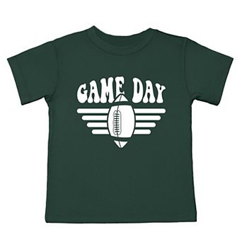Football Game Day Stripes Toddler Short Sleeve Graphic Tee