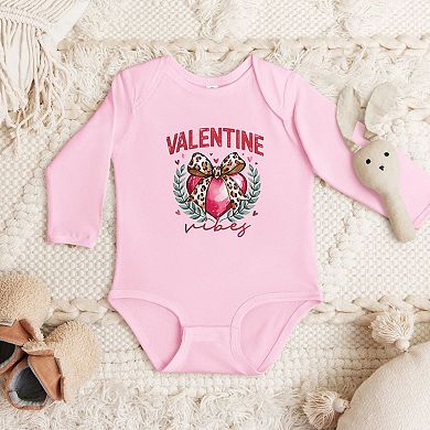 Coquette Valentine Vibes Baby Long Sleeve Bodysuit