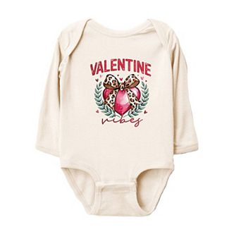 Coquette Valentine Vibes Baby Long Sleeve Bodysuit