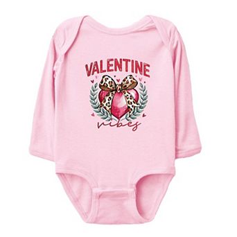 Coquette Valentine Vibes Baby Long Sleeve Bodysuit