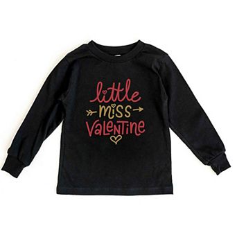 Little Miss Valentine Youth Long Sleeve Graphic Tee
