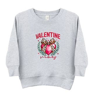 Coquette Valentine Vibes Toddler Graphic Sweatshirt