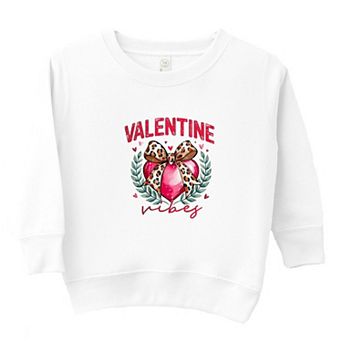 Coquette Valentine Vibes Toddler Graphic Sweatshirt