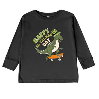 Happy St. Pat-Rex Day Youth Long Sleeve Graphic Tee