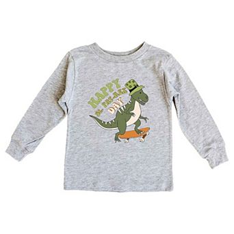 Happy St. Pat-Rex Day Youth Long Sleeve Graphic Tee